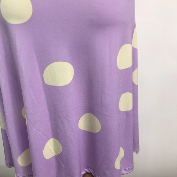 Lularoe Purple White Polka Dot Azure Skirt Size XS - Picture 6 of 7